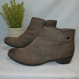 ROCKPORT SHORT BOOTS, TAN COBB HILL NEWBURY NATALIE ANKLE BOOT, SIZE 9